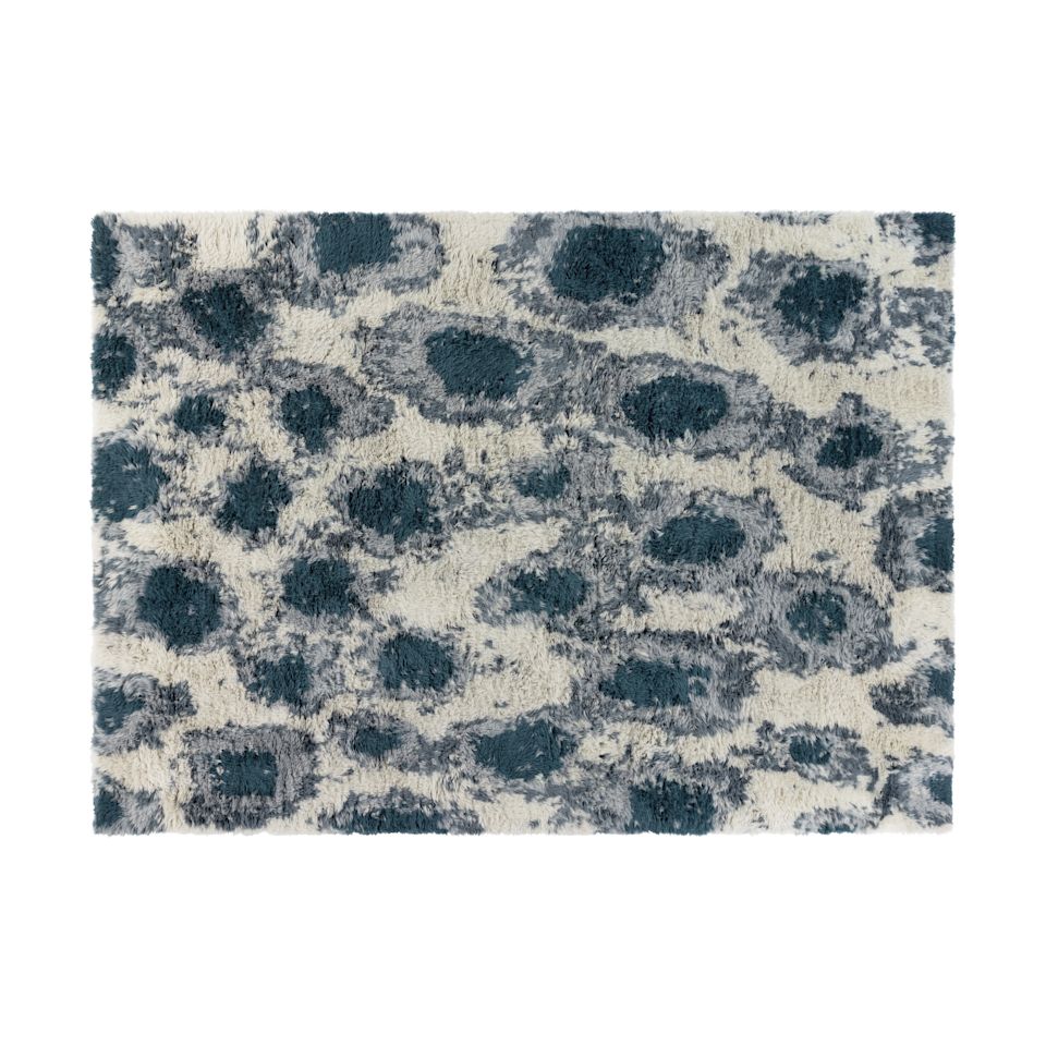 Monster Rug Extra Large, Dark Teal / Off-white — Hem