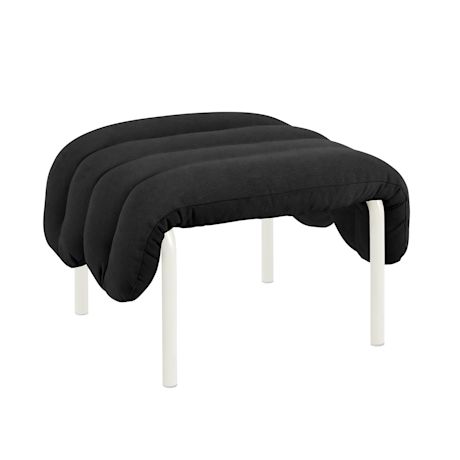 Puffy Ottoman, Anthracite / Cream