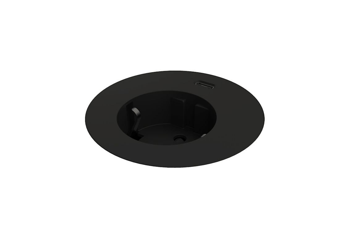 Palo Block Power outlet USB-C  EU, Black, Art. no. 31353 (image 1)