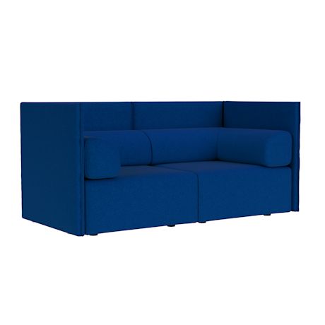 Palo Block 2-seater Sofa Medium Back with Armrests, Sera Cobalt