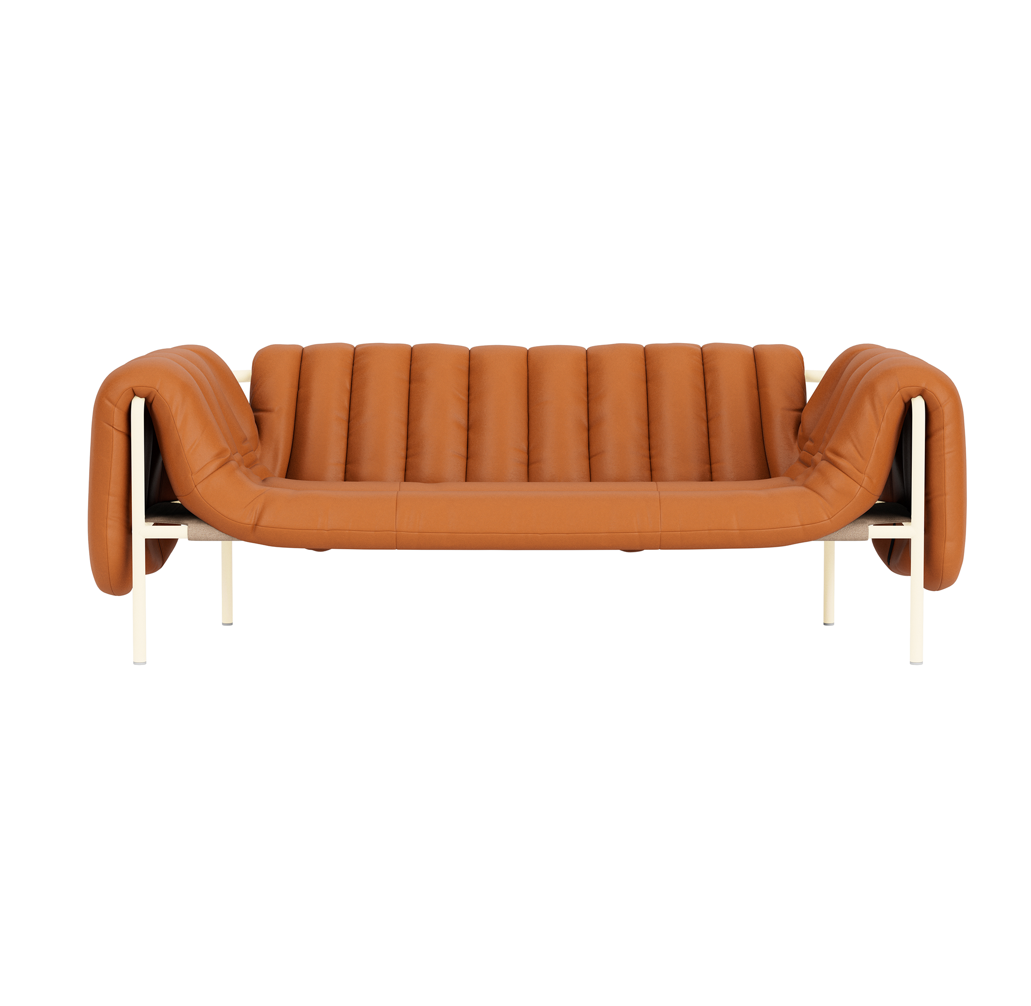 Puffy 2.5-seater Sofa, Elmosoft Leather 54035 / Cream, Art. no. 95978 (image 2)