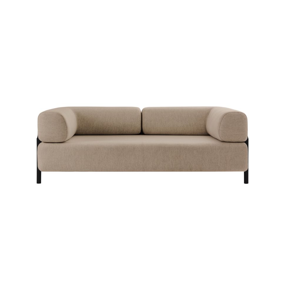 høj Wedge Infrarød Palo 2-seater Sofa with Armrests, Beige — Hem