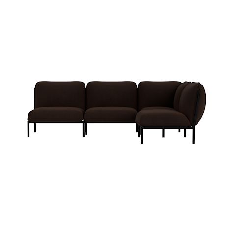 Kumo Corner Sofa Right, Sera Rosewood