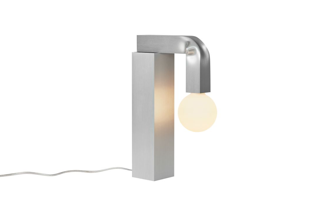 Knuckle Table Lamp (UK Plug), Brushed Aluminum, Art. no. 30656 (image 2)