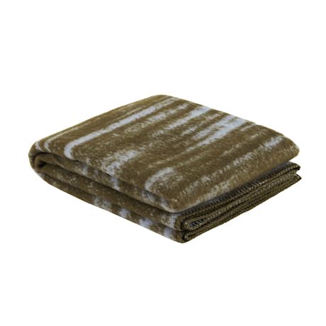 Glitch Throw, Powder Blue / Olive Green