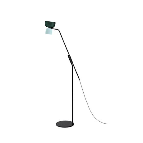 Alphabeta Floor Lamp, Black Green / Soft Blue