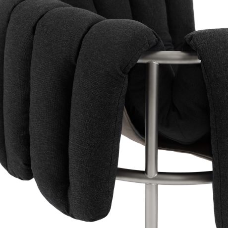 Puffy Lounge Chair, Anthracite / Stainless (UK)