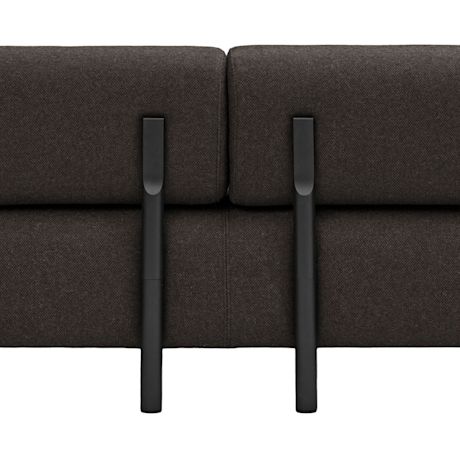 Palo 2-seater Sofa with Armrests, Brown-Black