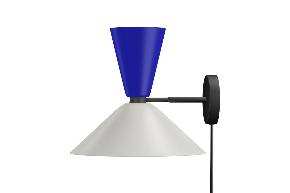 Alphabeta Wall Light + Cable, Blue / Silk Grey, Art. no. 20391 (image 1)