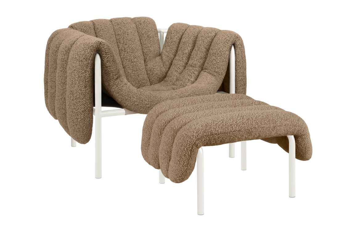Puffy Lounge Chair + Ottoman, Sawdust / Cream (UK), Art. no. 20684 (image 1)