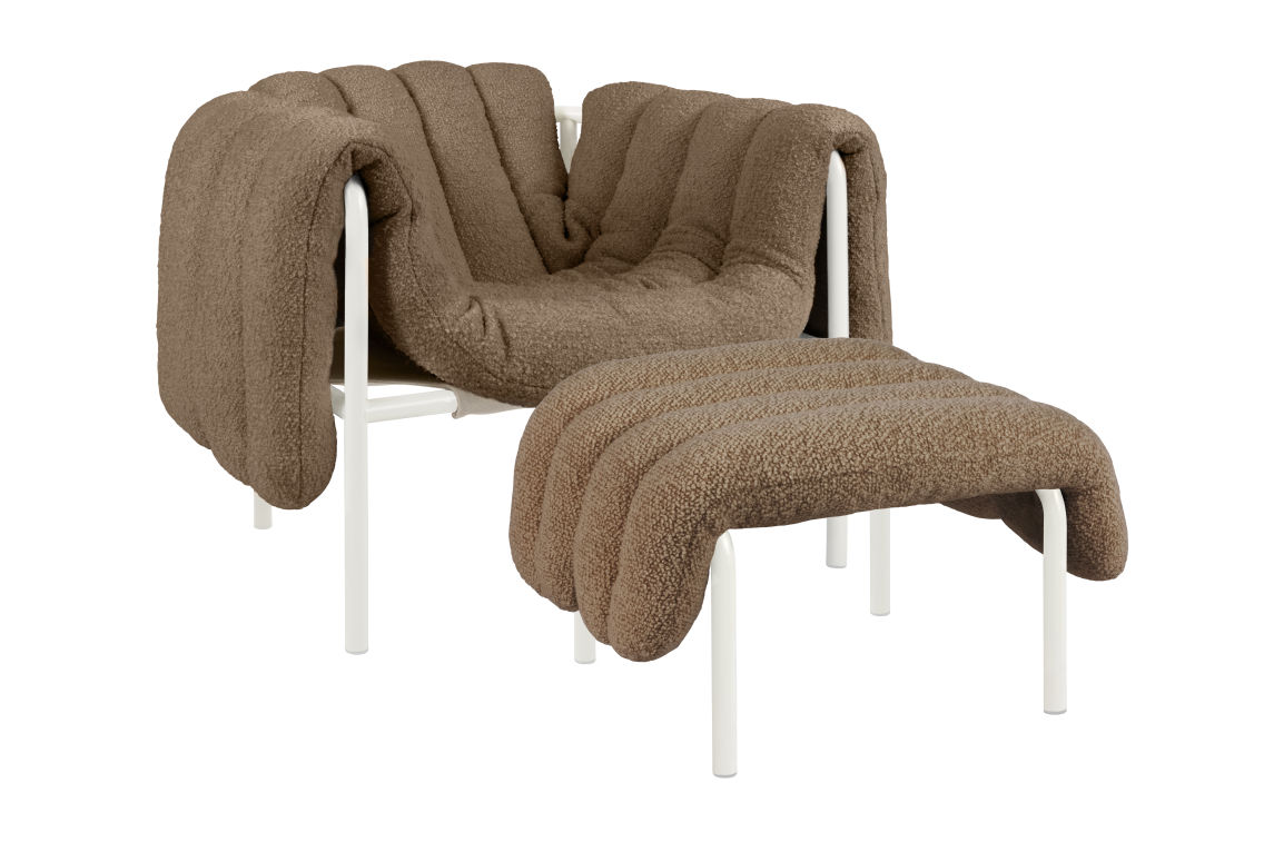 Puffy Lounge Chair + Ottoman, Sawdust / Cream, Art. no. 20321 (image 1)
