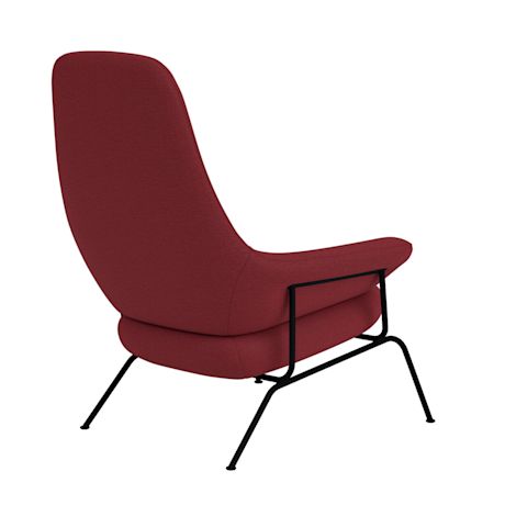 Hai Lounge Chair + Ottoman, Burgundy