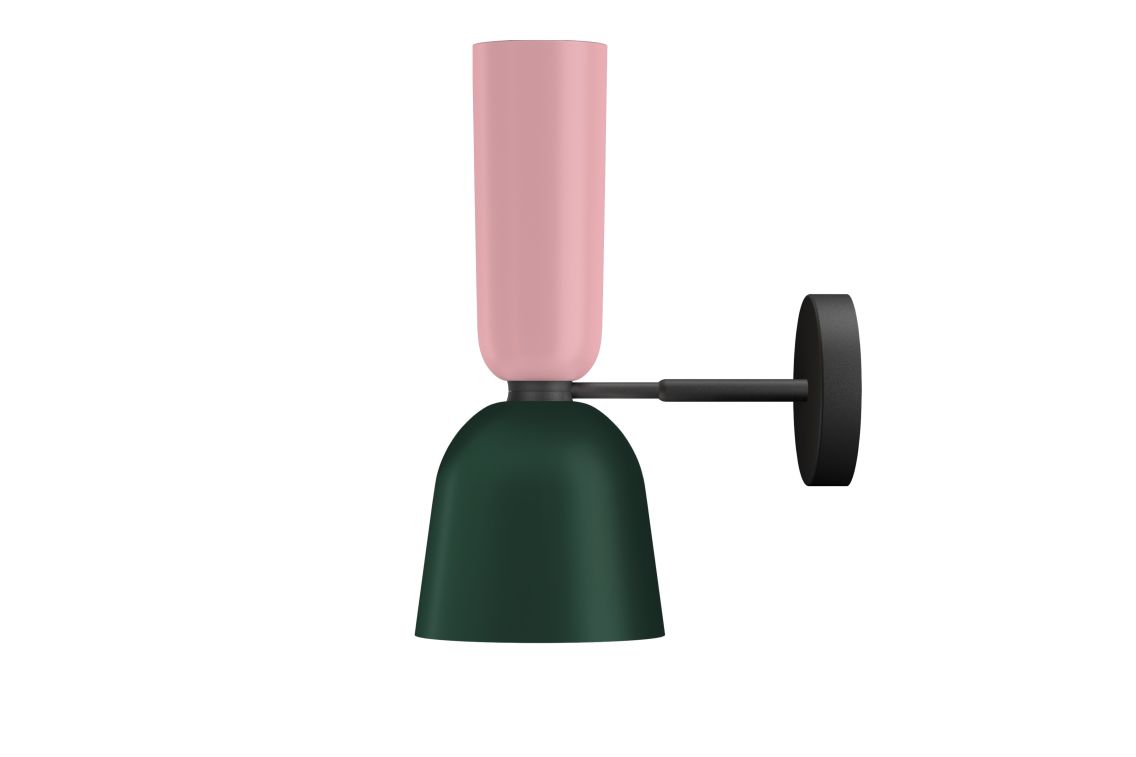 Alphabeta Wall Light, Light Pink / Black Green, Art. no. 20419 (image 1)