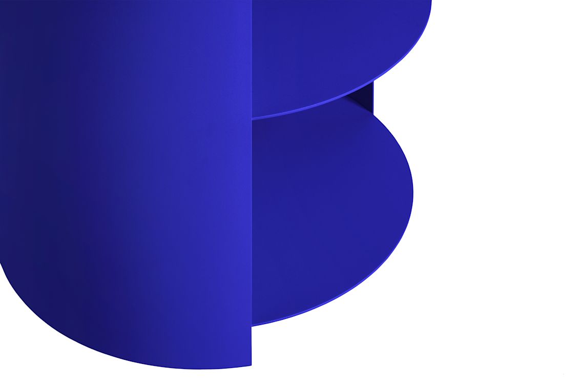 Hide Side Table, Ultramarine Blue Textured, Art. no. 30751 (image 3)