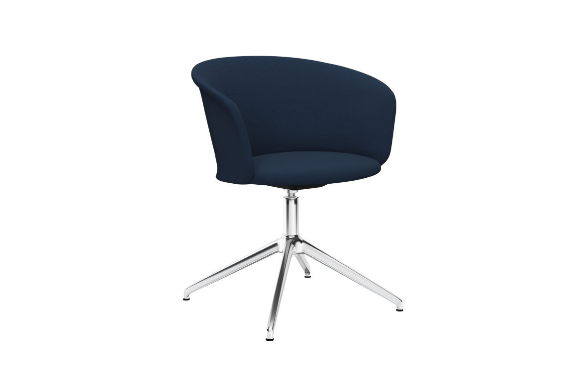 Kendo Swivel Chair 4-star Return, Dark Blue / Polished, Art. no. 30966 (image 1)