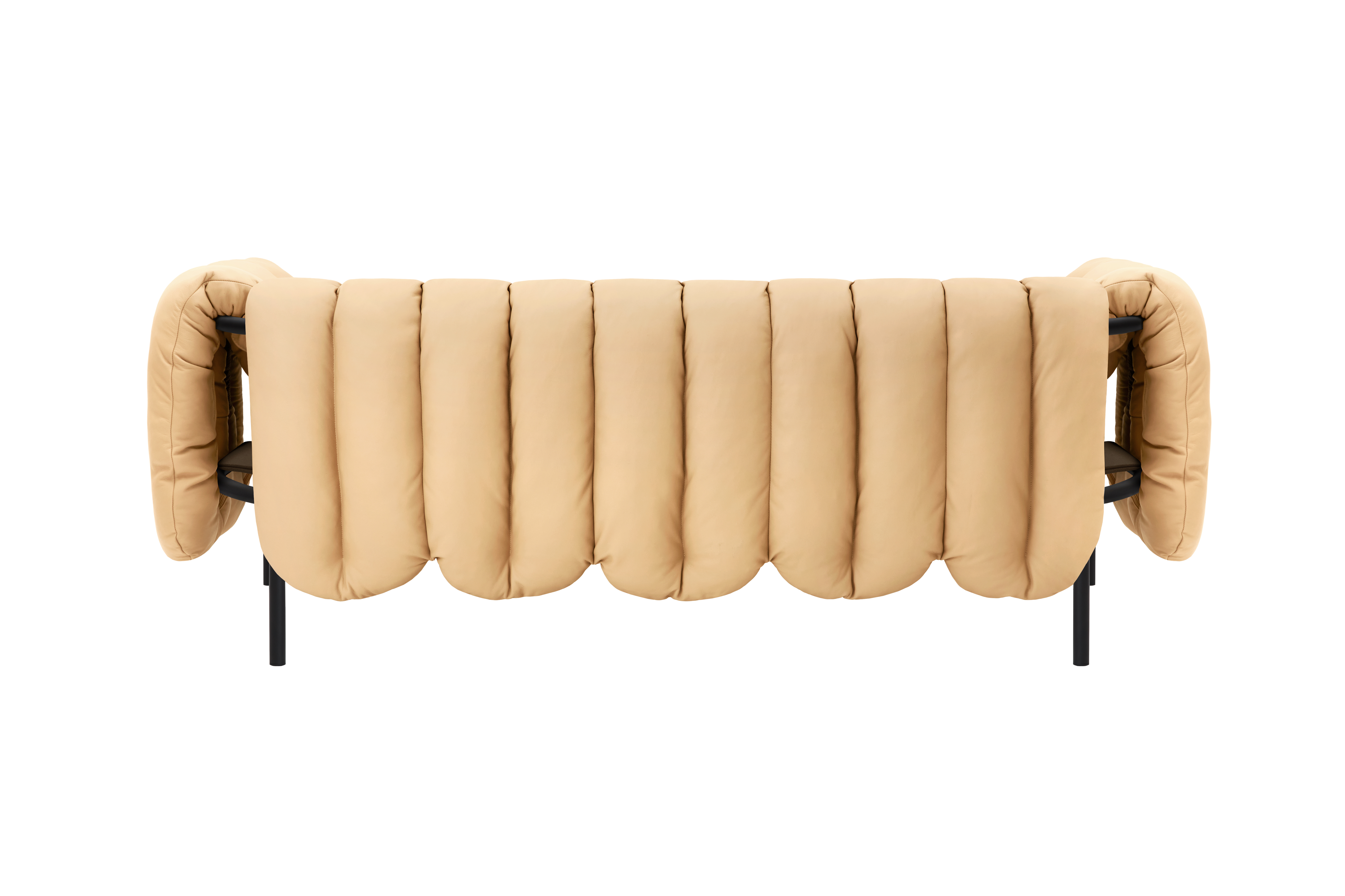 Puffy 2.5-seater Sofa, Sand Leather / Black Grey, Art. no. 20724 (image 4)