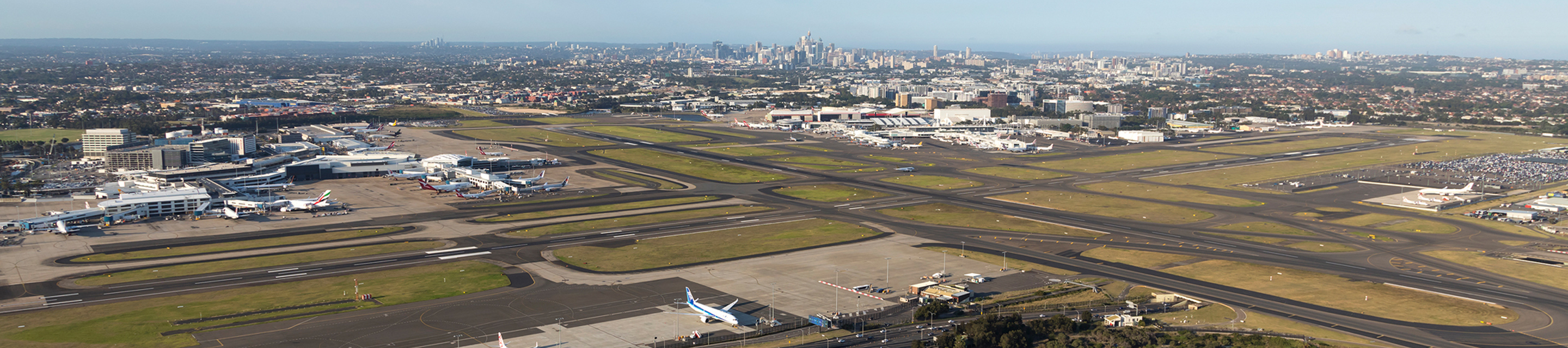 aerial image of sydney airport