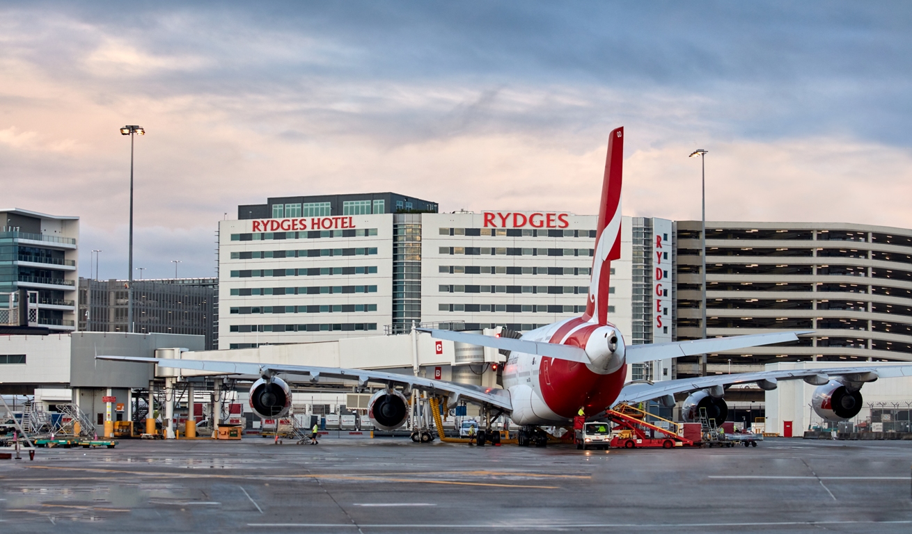 Rydges from the airfield