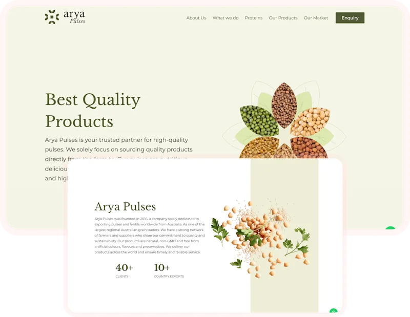 Arya Pulses – Global Pulses Business Website