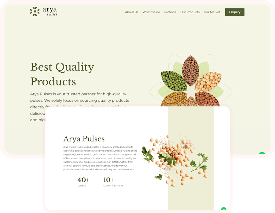 Arya Pulses – Global Pulses Business Website