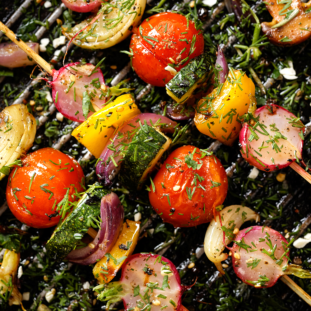 Kleurrijke groenten op de barbecue - Aveve