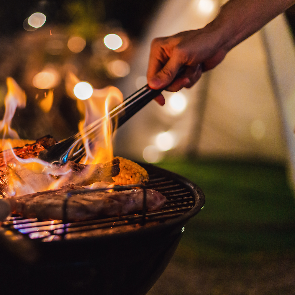 Barbecue in een partytent - Aveve