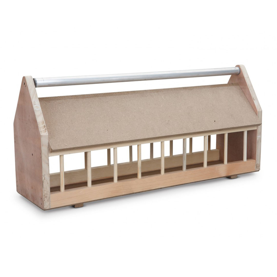 Image Wooden feeder with metal rollerbar - closed