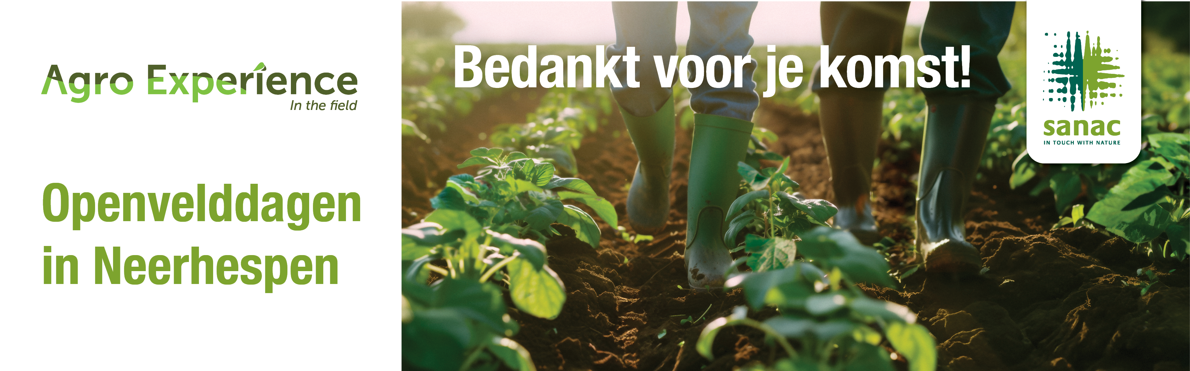 Agro Experience thank you banner Sanac