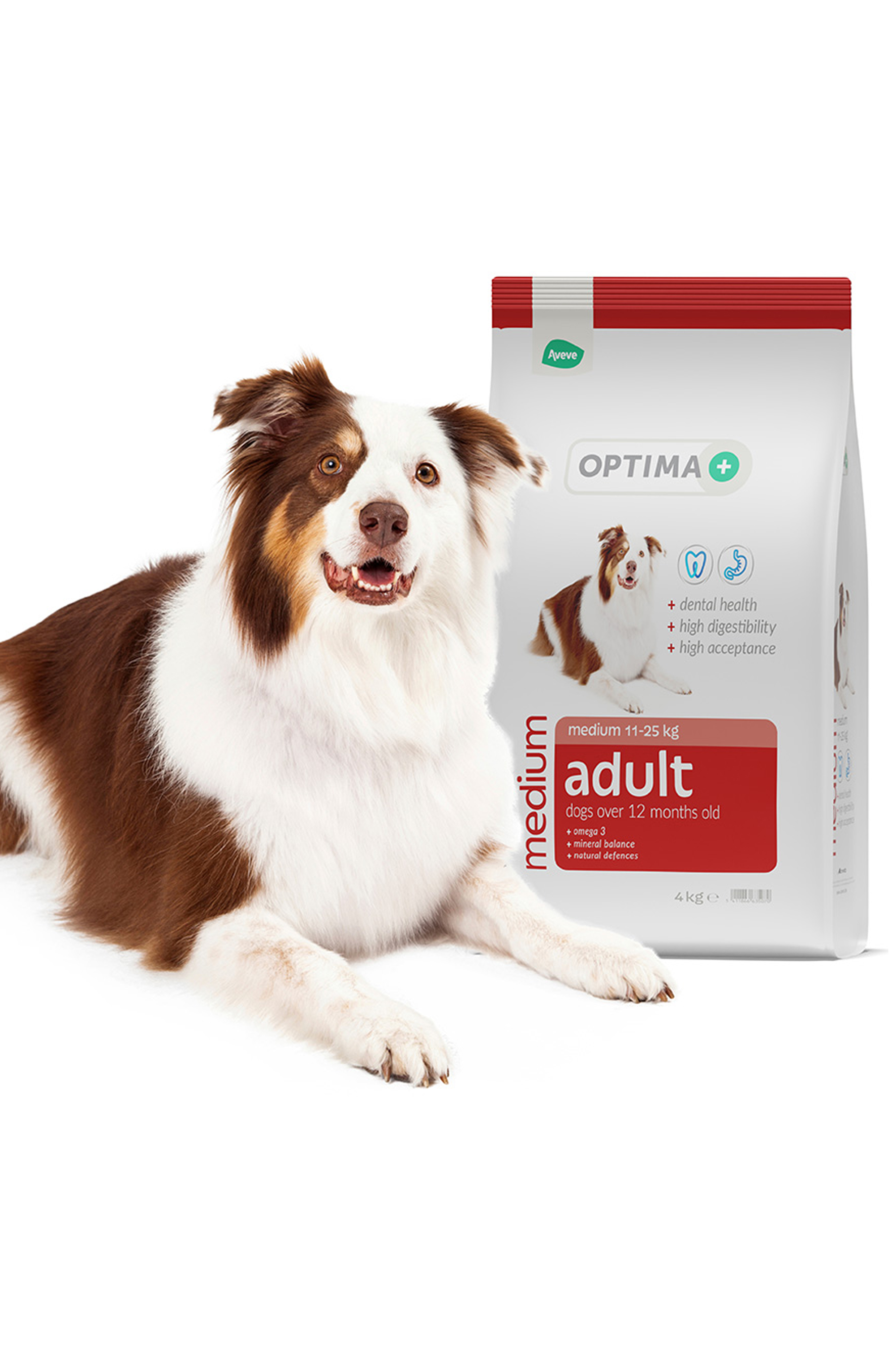 Optima+ premium voeding voor jouw hond - Aveve