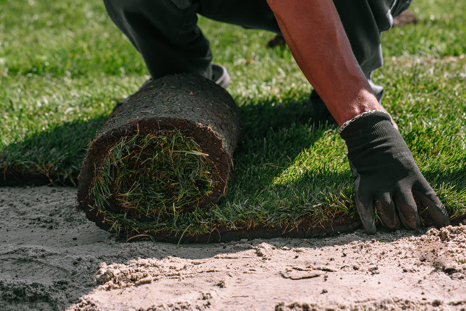 Grasmatten leggen - Aveve