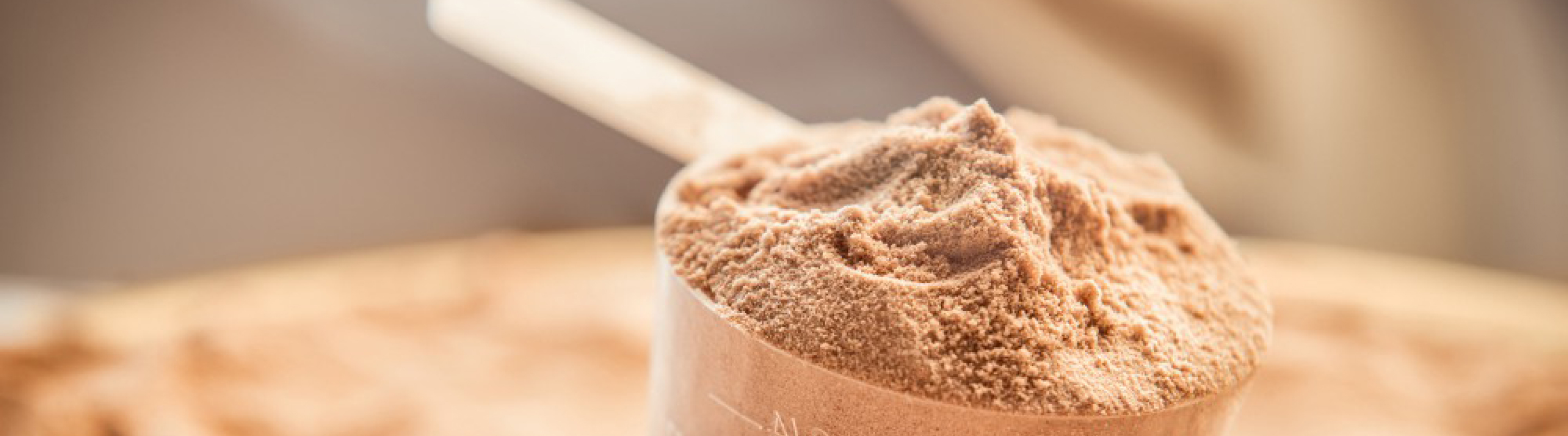 A photo of the powder minerals in a scoop