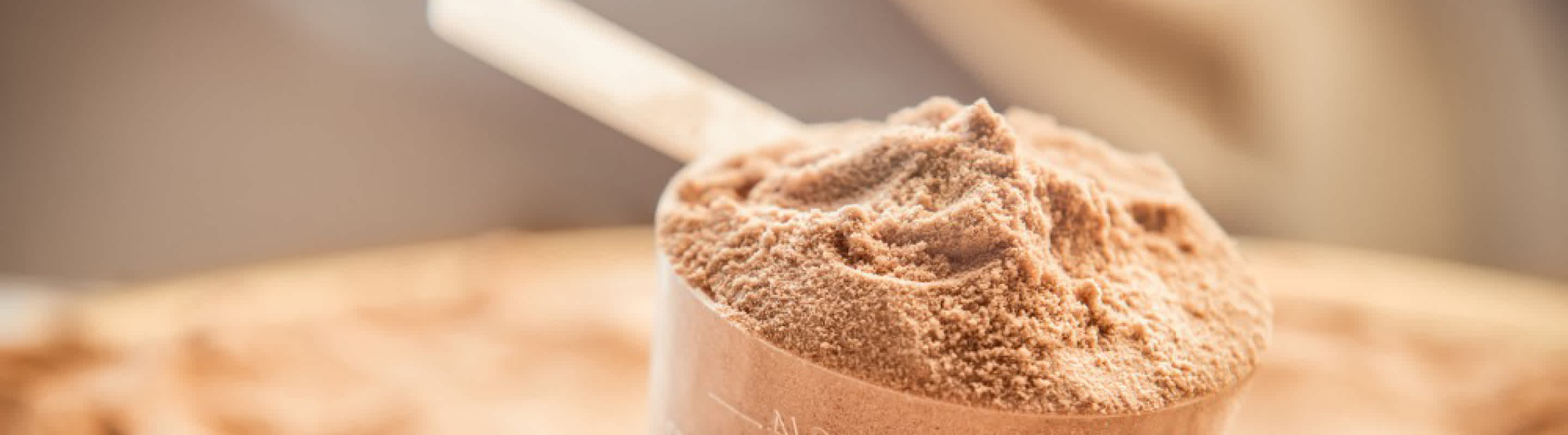 A photo of the powder minerals in a scoop