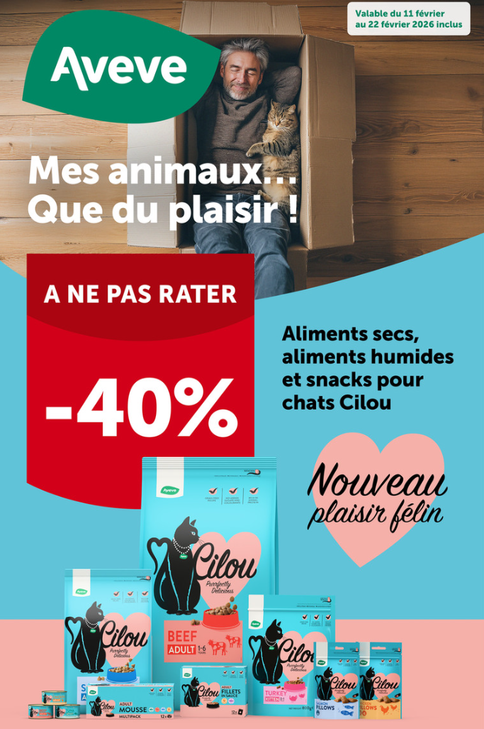 Nos promotions sont valables du mercredi 11 février jusqu'au dimanche 22 février 2026 inclus.