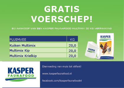 Gratis voerschep bij een 20kg multimix