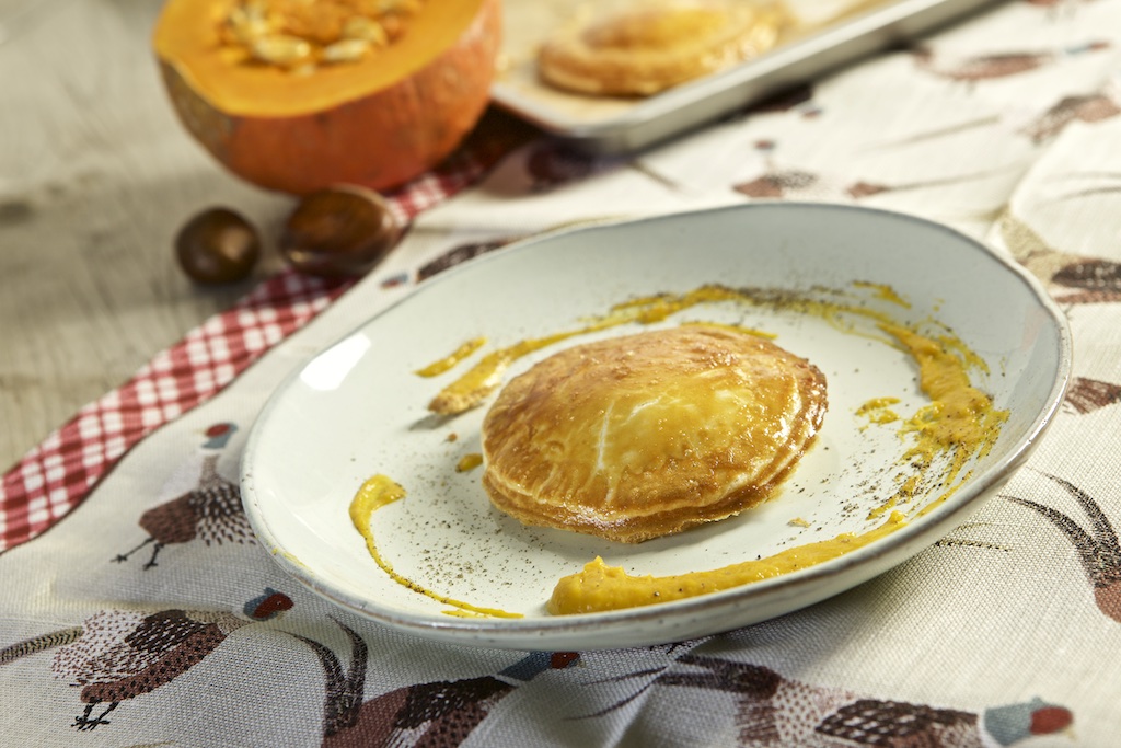 Tourte aux châtaignes et purée de courge