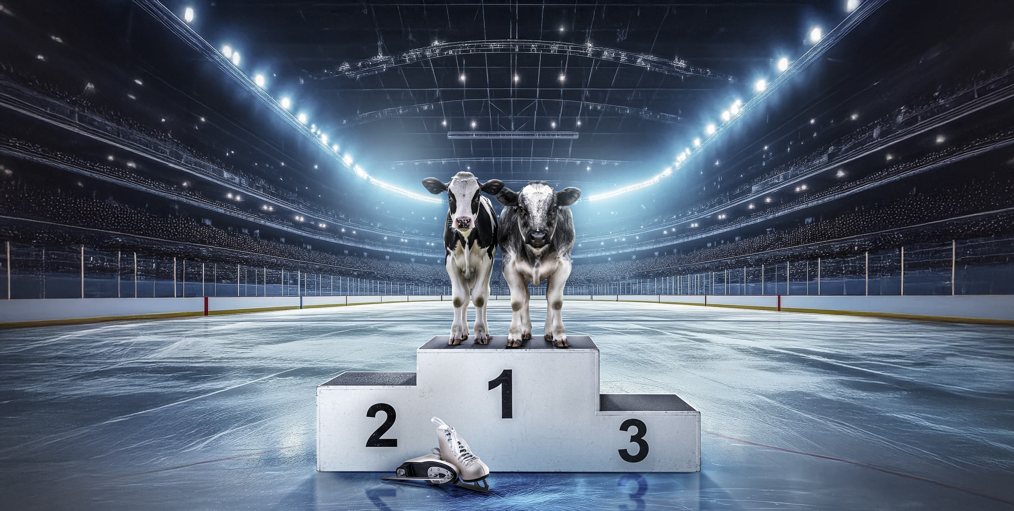 Kalb trinkt Milch im Stall