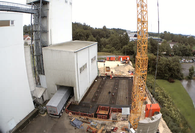 Die Baustelle unseres Werksneubaus am 8. Juli 2021