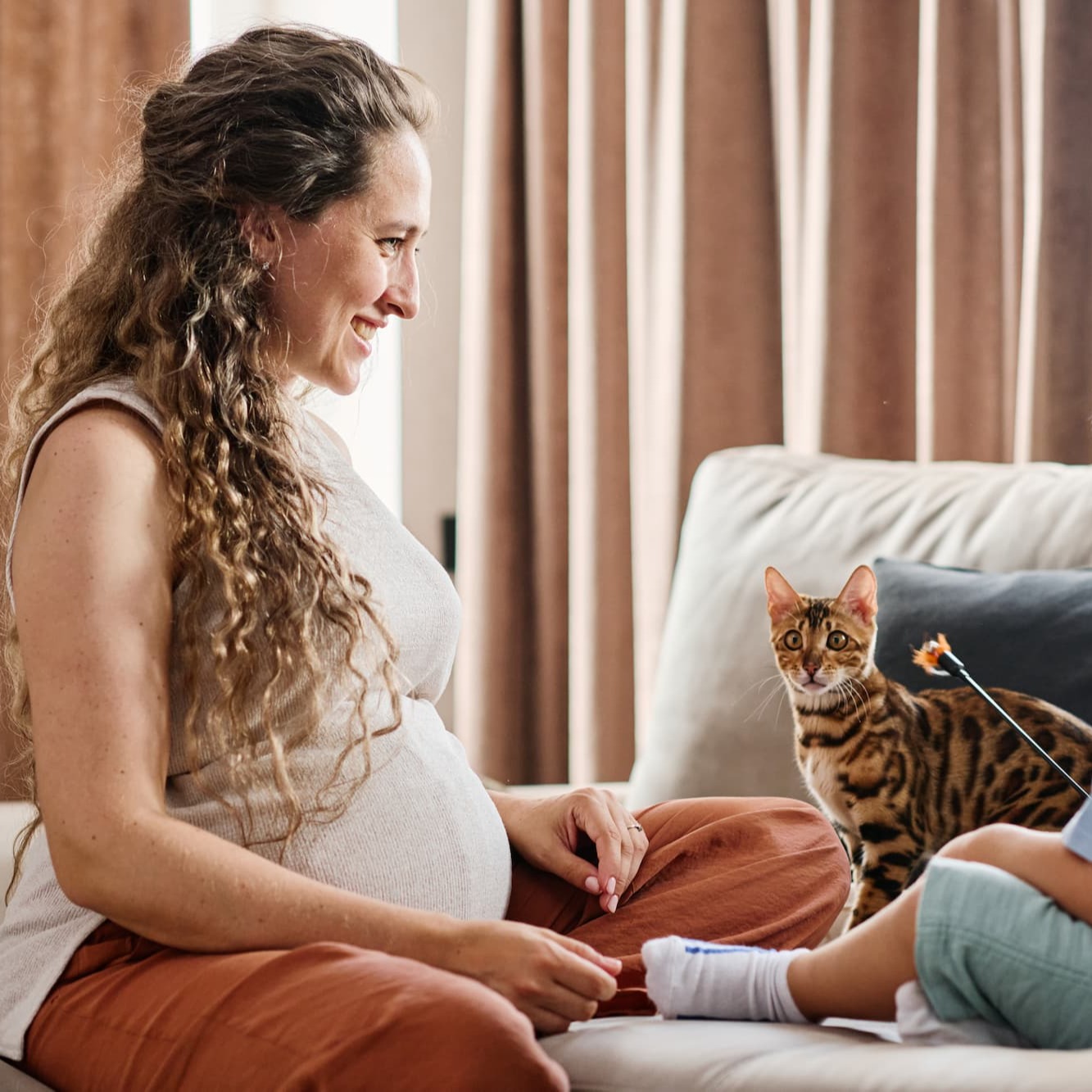 Chat et femme enceinte – Aveve
