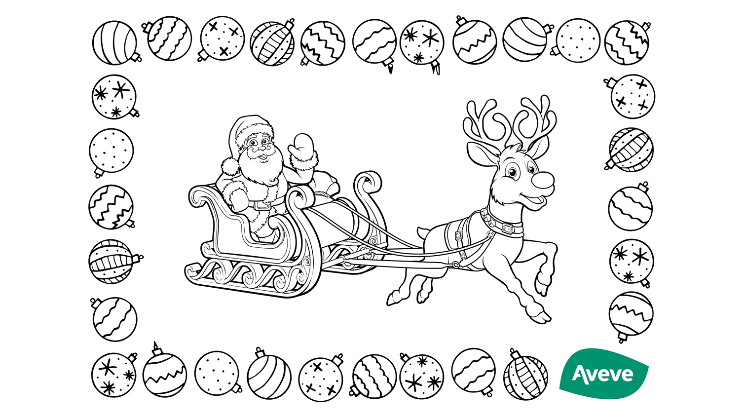 Laissez vos enfants s'amuser avec cette page de coloriage de Noël