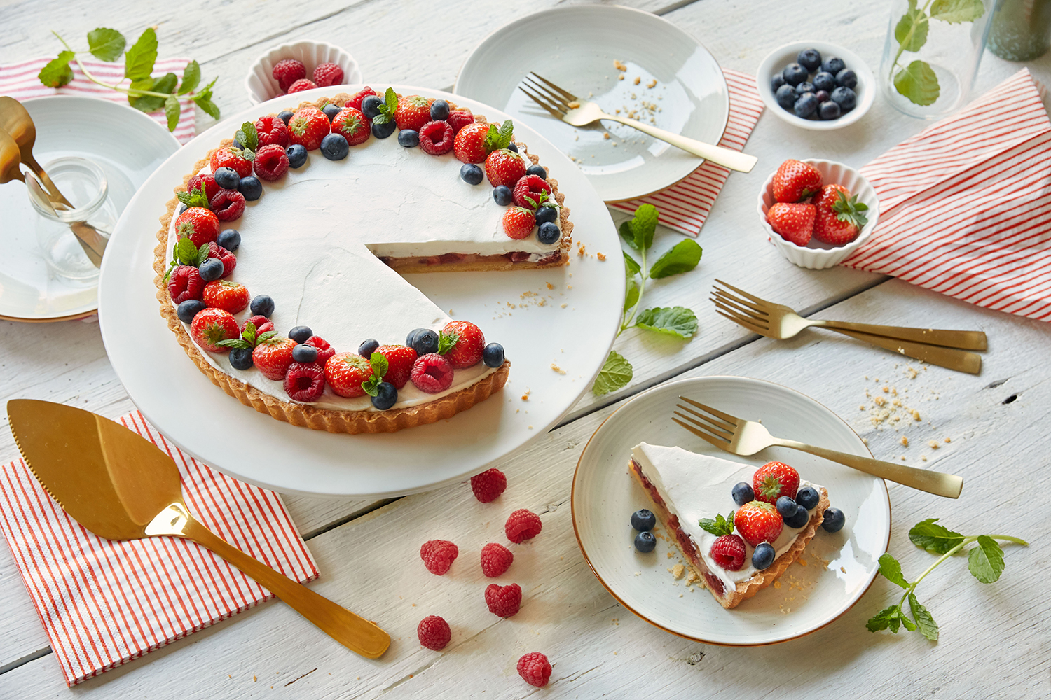 Tarte aux fruits à la mousse au chocolat blanc - Aveve