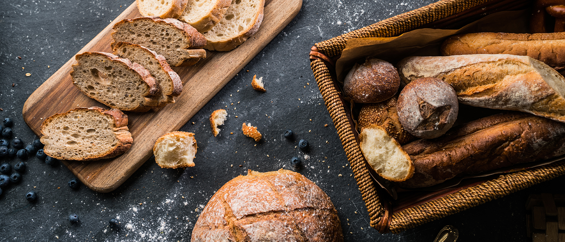 Verschillende soorten brood 