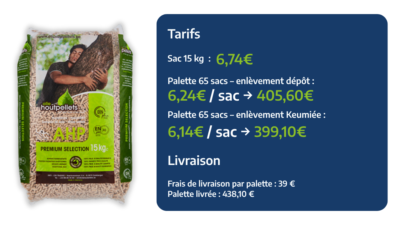 Offre pellet - tarifs