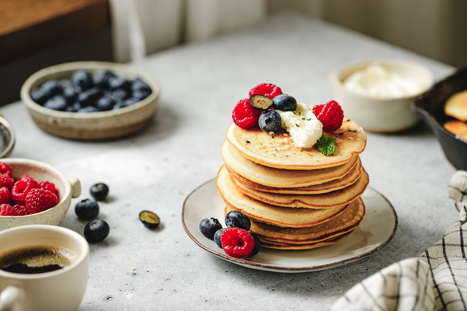 American pancakes aux fruits - Aveve
