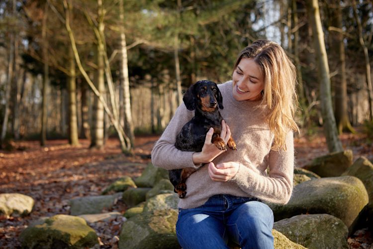 hond met persoon - dog