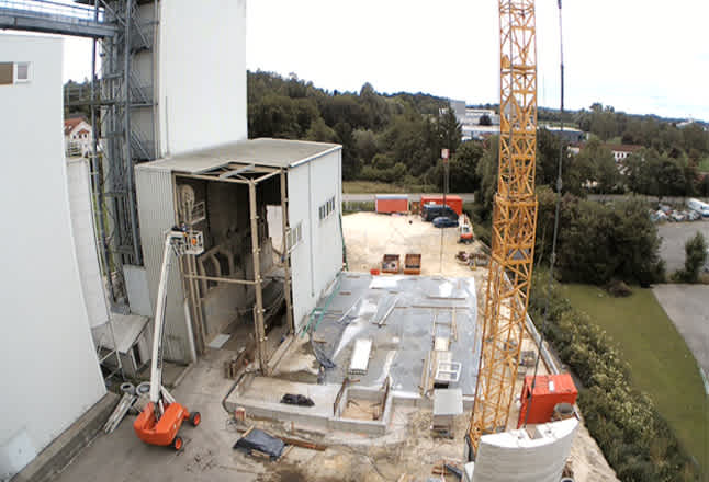 Die Baustelle unseres Werksneubaus am 2. Juli 2021