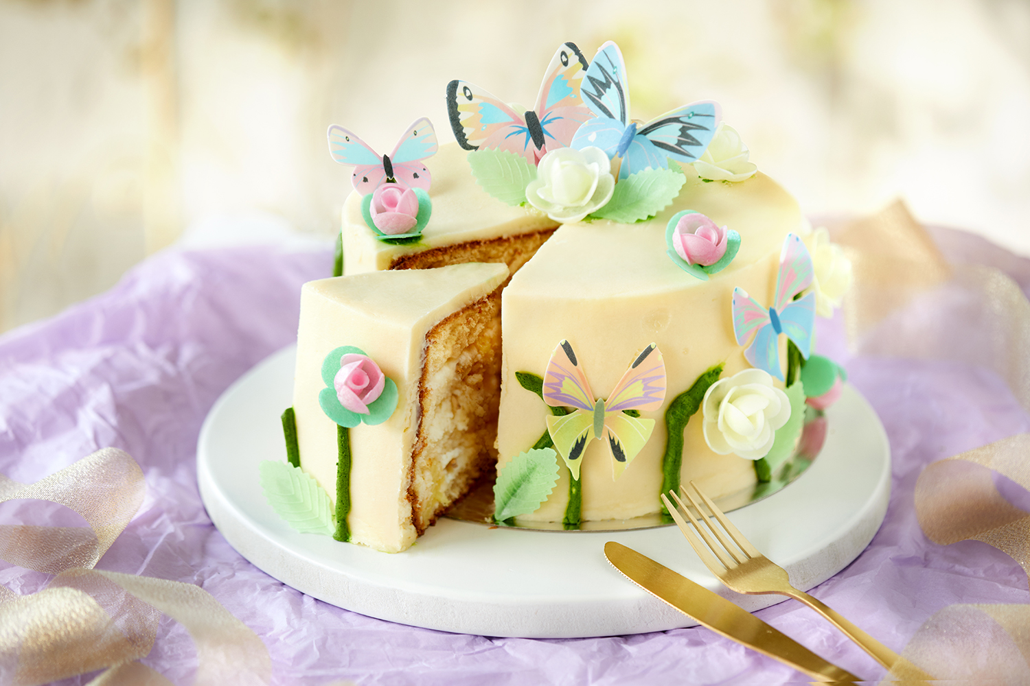 Paastaart met bloemetjes - Aveve