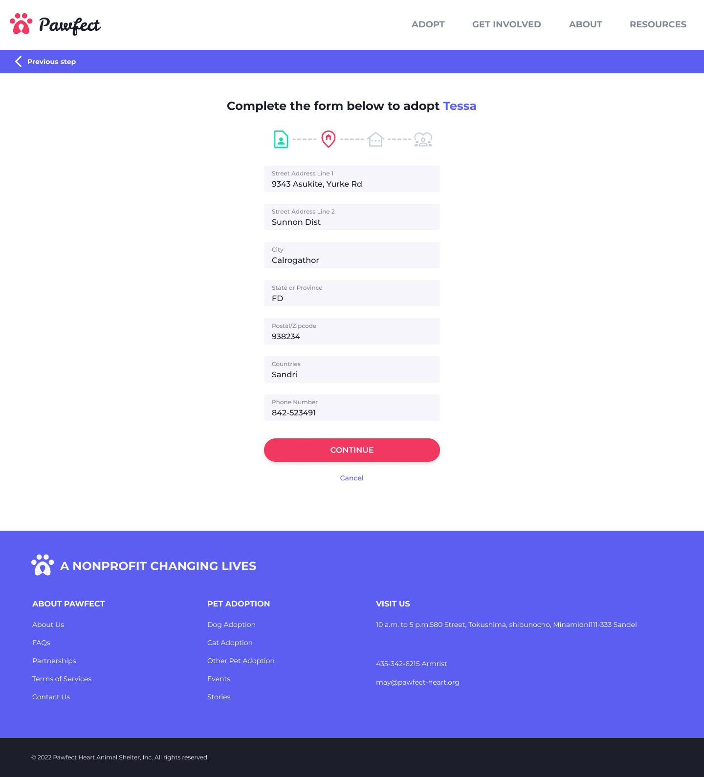 Pawfect Application Step-2-Filled Mockup (Desktop)