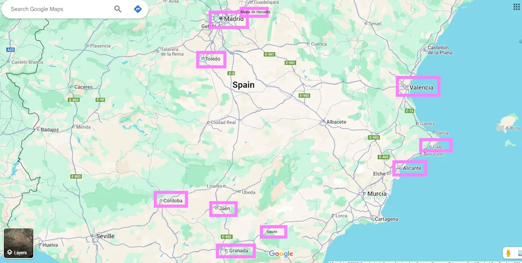 Spain map