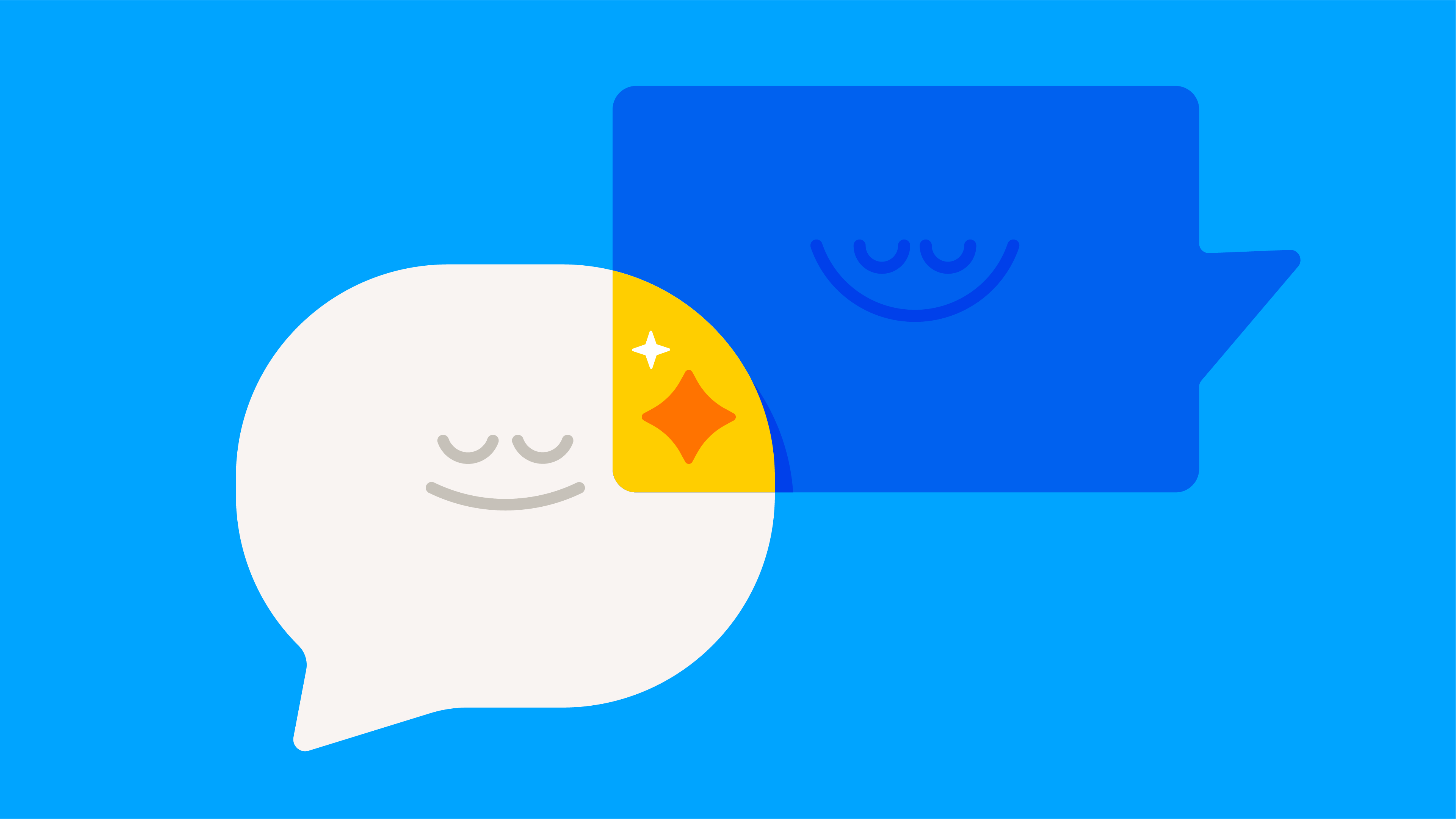 Two speech bubbles