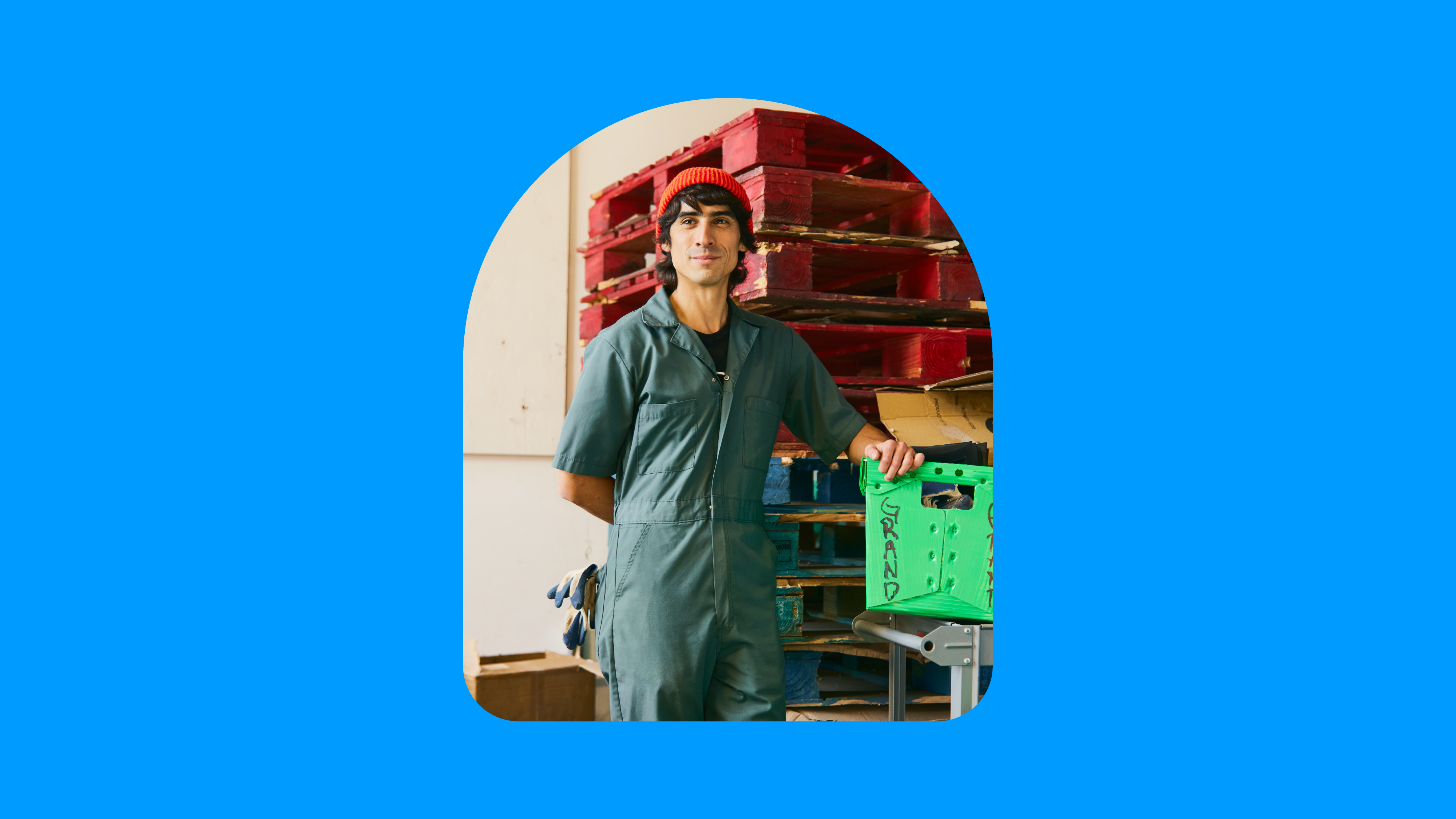 Man standing in warehouse